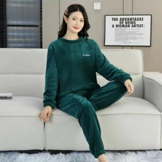

Flannel Plus-Size Unisex Pajama Set for Autumn/Winter 2025 Medium (50-70kg)