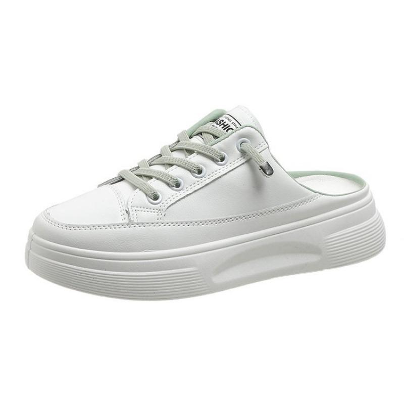 

Стиль колледжа, на одной педали, ленивая обувь, весенние туфли-полушлепанцы с закрытым носком, простые шлепанцы на платформе 40