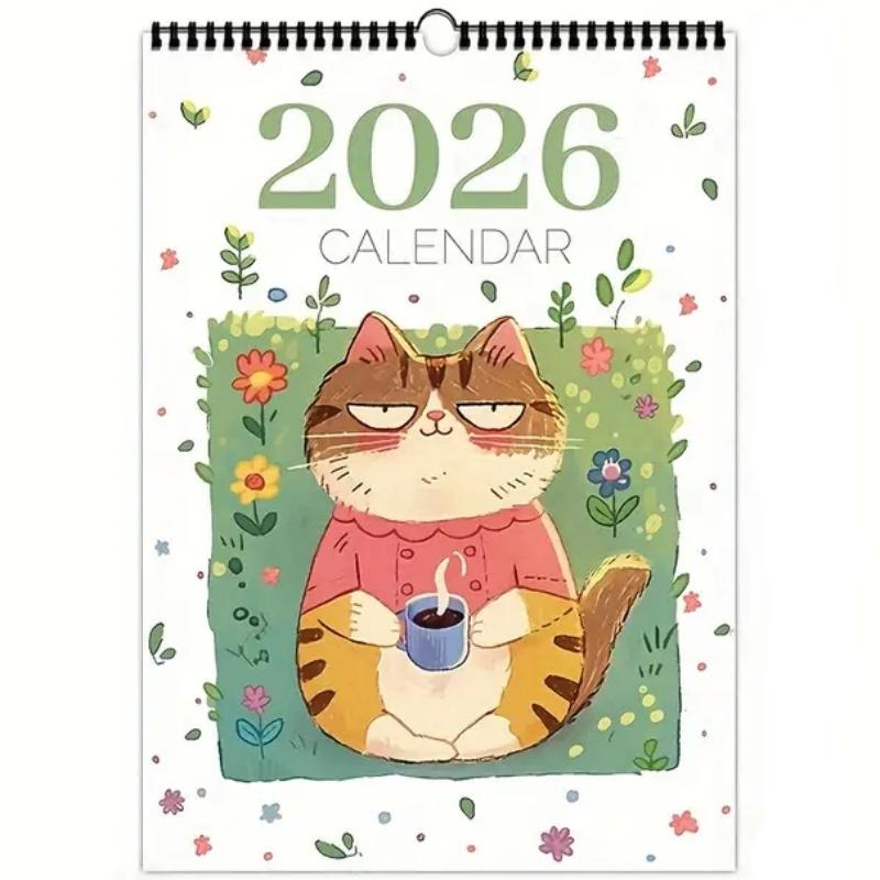 Cats Calendar 2026 Wall Arts 12 Monthly Planner Birthday Christmas New Year Gift