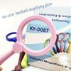 3X Magnifying Glass Handheld Magnifier with Color-Enhanced Clarity, Ergonomic Pink Handle - Battery-Free for Outdoor Insect Observation