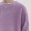 Men Sweater Solid Color Round Neck Long Sleeves Anti-shrink Stretchy Knit Loose Pullover Elastic Autumn Sweater Men Clothes