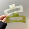 Koreanischer Stil Großer quadratischer Haarclip Damen Einfacher Jelly-Farben Haifischclip Haaraccessoires