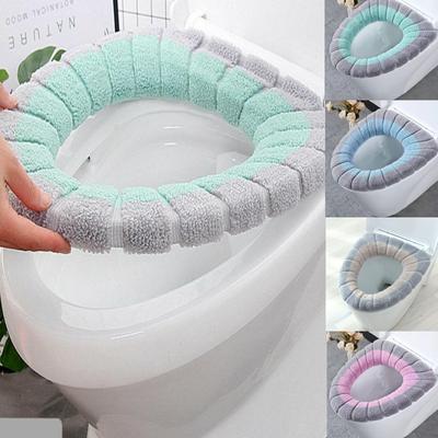 1 buc capac pentru scaun de toaletă pentru baie, moale, încălzit, covoraș lavabil, pernă, husă pentru scaun, capac pentru toaletă, accesorii pentru baie acasă