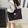 Stylish Cherry Print Tote Bag - Large Capacity Floral Shoulder Bag for Women, Summer 2025 Collection