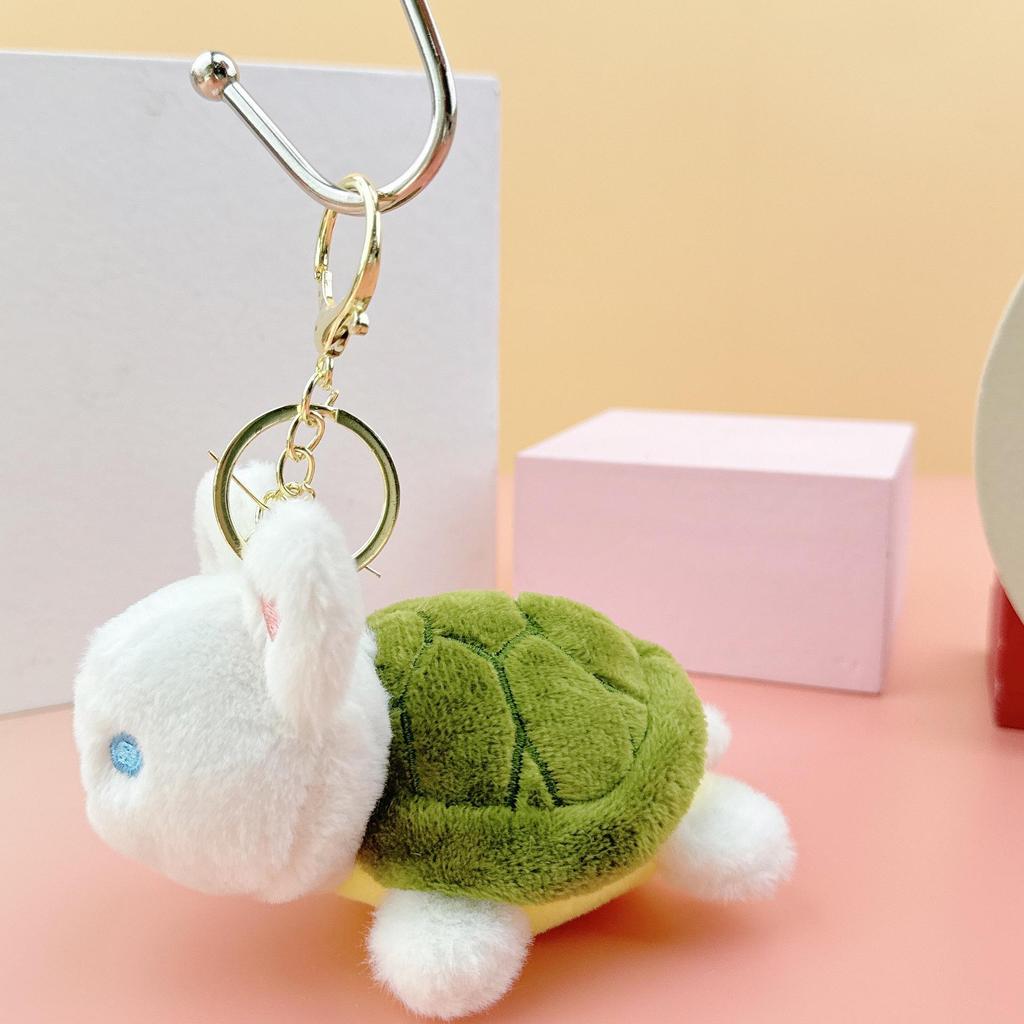 Niedliche Cartoon Schildkröte Hase Plüsch Schlüsselanhänger Anhänger Puppe