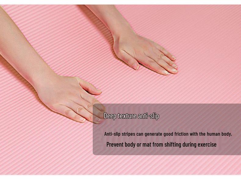 Thick Non-Slip Yoga Mat for Silent, Shock-Absorbing Fitness & Aerobics - Odorless, for Men & Women