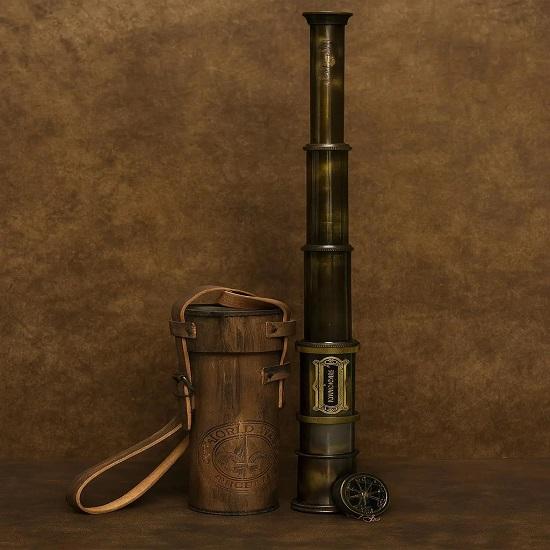 Brass Spyglass Telescope Dollond London 1920 Monocular Pirate Collectible Nautical Gift Decor