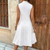 European and American sizes, women's elegant summer new French temperament sleeveless V-neck commuting fresh age-reducing dress