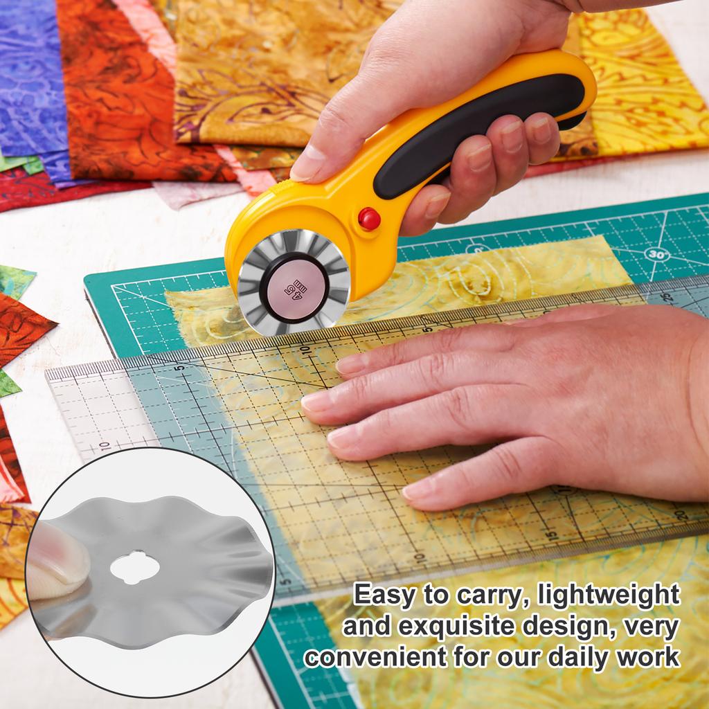 Cutter Blades Portable Wave Rotary Blades Convenient Cutter Replacement Blades Versatile Crochet Edge Rotary Cutter Blades Solid