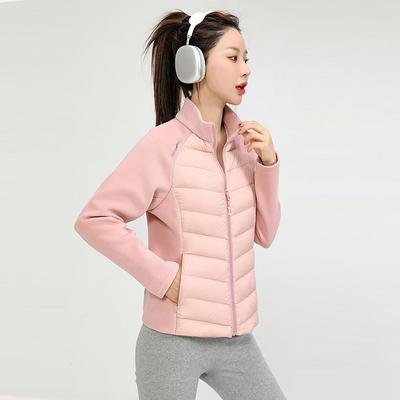 Sports Light and Thin Outdoor High-end Down Jacket Women's Winter Fashion Stand-up Collar Warm White Duck Down Yoga Jacket Mountaineering Jacket