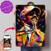 Ritratto Pop Art di Stevie Wonder D Texture Poster in Metallo Arte da Parete Personalizzato Cartello in Latta Regalo per Mancave Casa Decorazione Vintage
