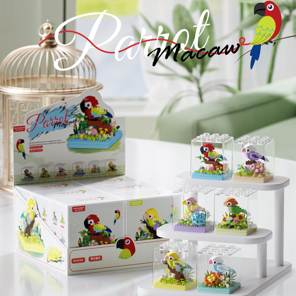 Parrot Kawaii Bird Small Blocks Building Creative Educational Building Toys For Boys Girls Suitable For Decorate Boys Toys Kid