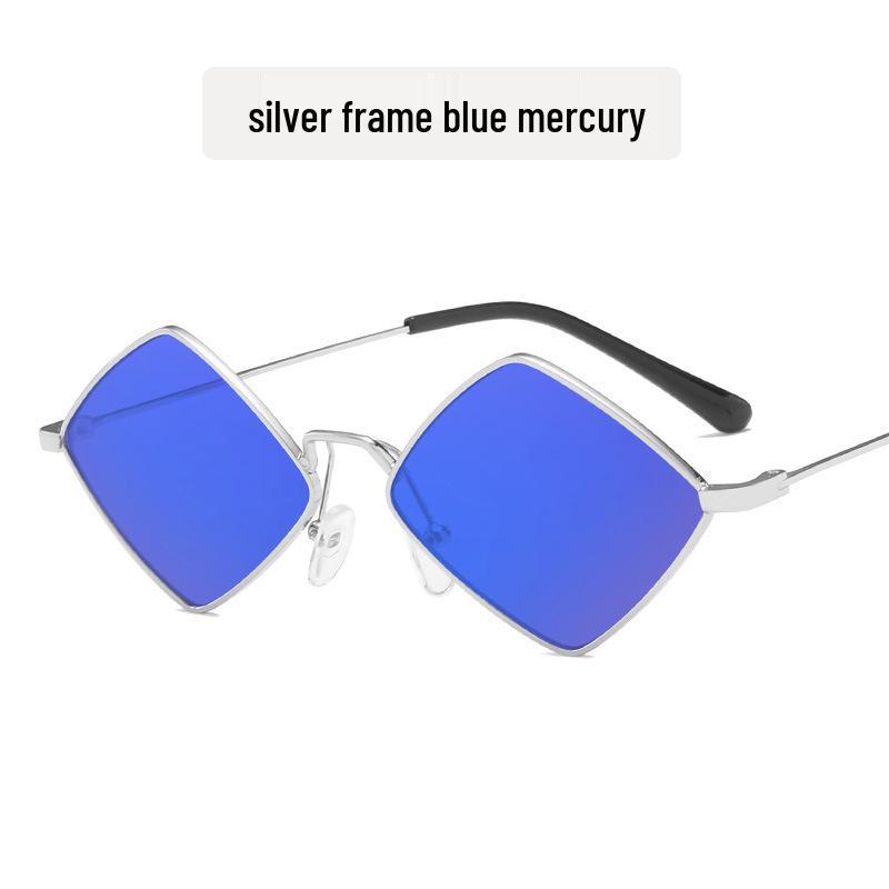 2020 European & American Retro Diamond Metal Irregular Sunglasses