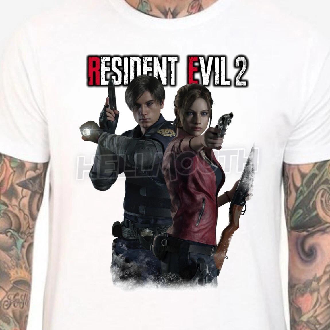 

Resident Evil 2 100% Cotton T-shirt Mens Tees Top - Mens & Women s sizes S-XXL - Leon Claire Remake Game 3XL