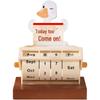 Rotating Wooden Perpetual Calendar Ornament for Desk and Home Decor