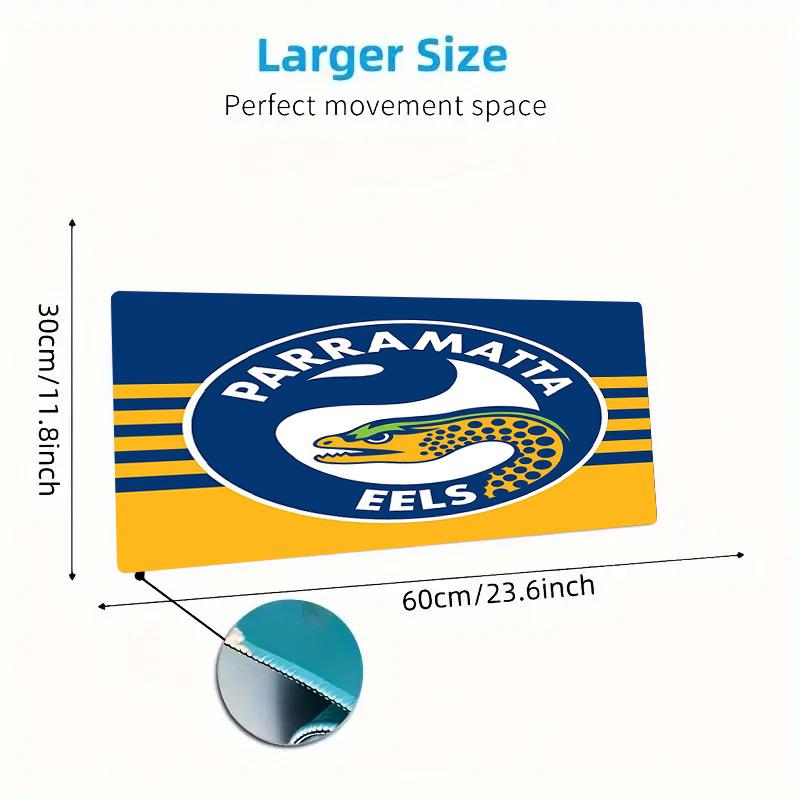 Parramatta Eels Print Cushion Non-slip Laptop Tablet Big Mousepad XXL Mat Mini PC Playmat With Lock edge