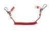 Rapala Wire Leash Cord, Natural Length Approx. 25cm, Extends To Approx. 70cm, Red, WLCS-RE