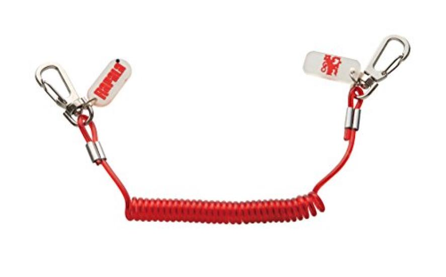 

Rapala Wire Leash Cord, Natural Length Approx. 25cm, Extends to Approx. 70cm, Red, WLCS-RE