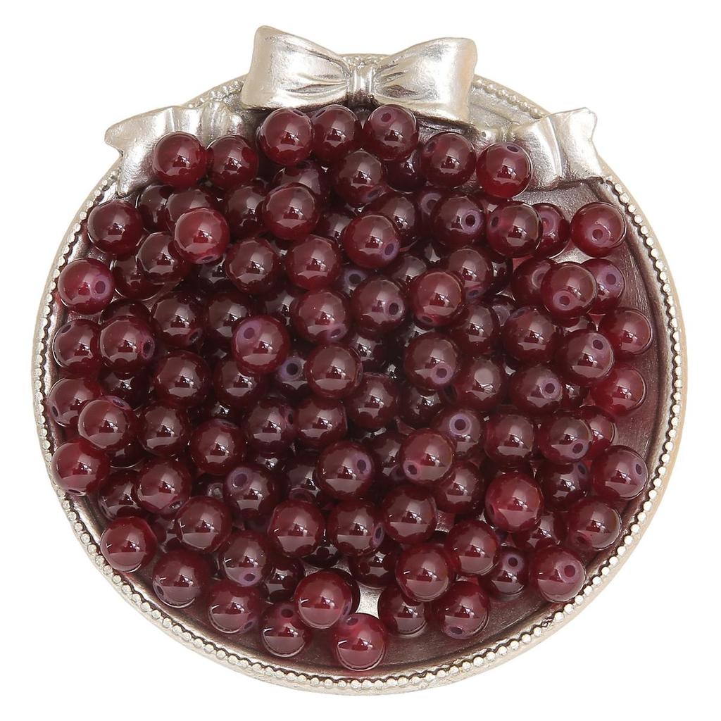 50-135 szt. Kryształowych szklanych koralików, galaretkowych, jednolitych kolorowych, imitujących kamień jadeitu, luźne koraliki dystansowe do wyrobu biżuterii