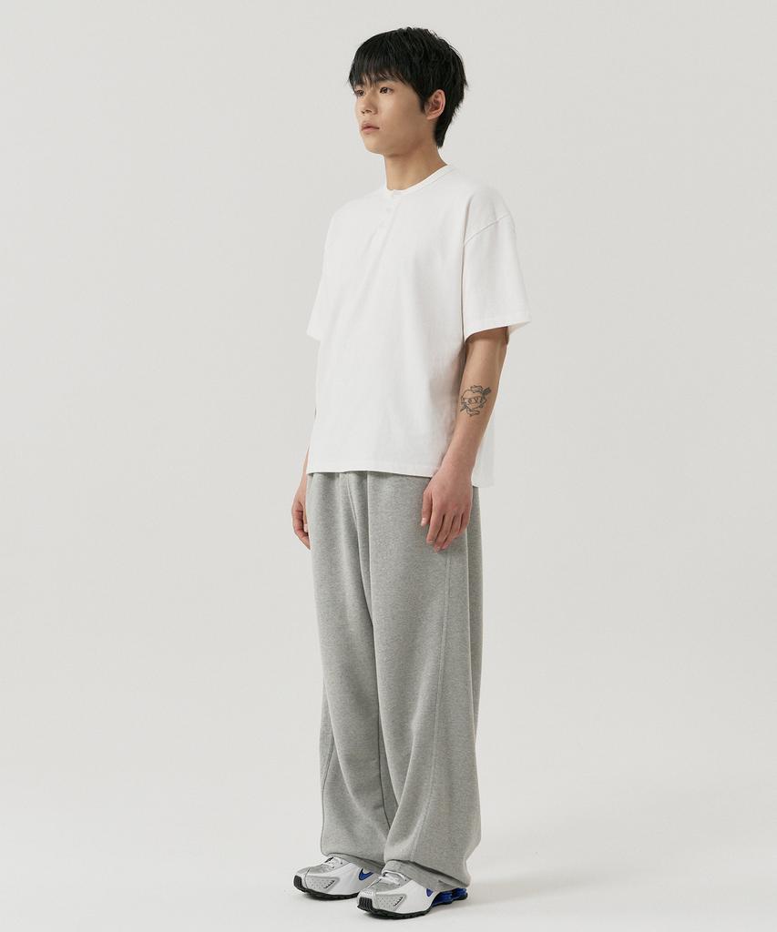 GNOK Curved Wide Sweatpants [Melange]