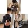 Modern Pu Dualhandle Backpack With Splicing Design For Work And Leisure Use