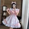 Maid Dress Uniform Sexy Lingerie for Women Cosplay Costume Cat Hollow Suit Role Play Lace Lolita Outfit
