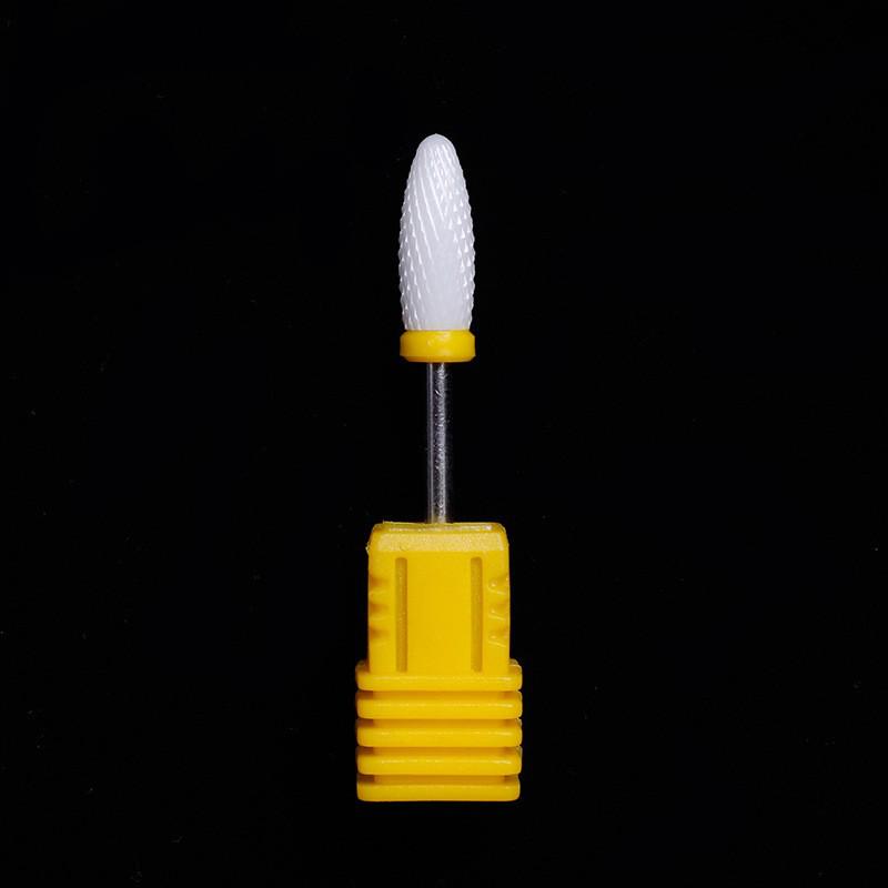 Ceramic Nail Grinding Head - Corn Bullet Rocket Shape for Electric Nail Grinder