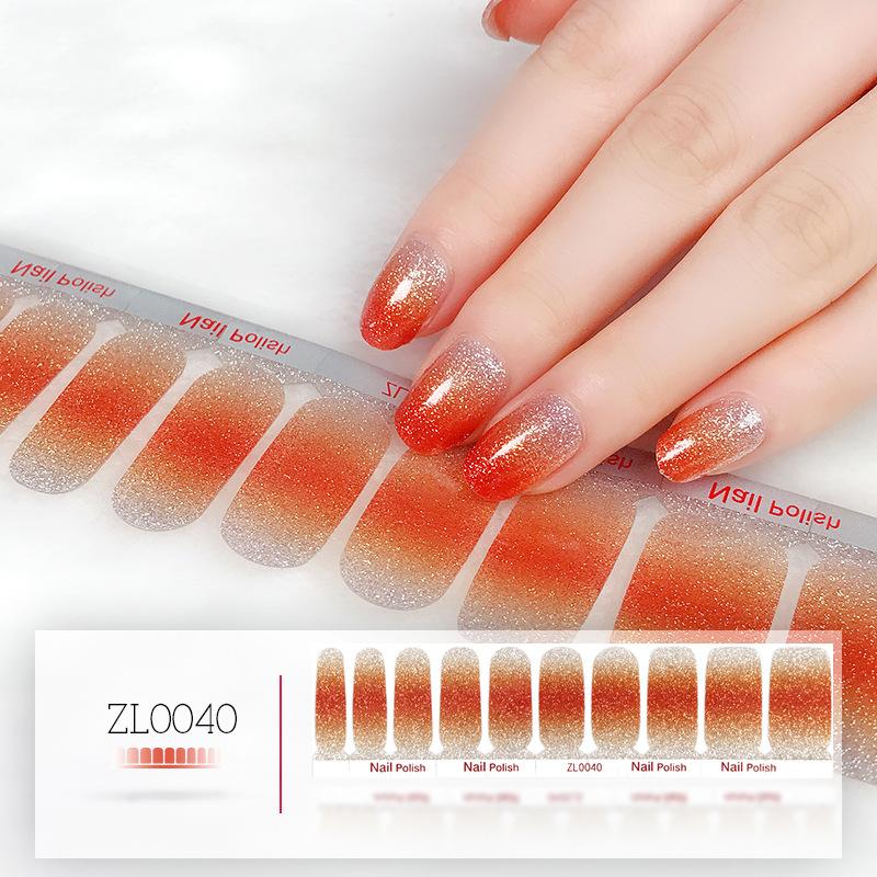 Film o lakierze do paznokci Beauty Nail Polish 20 naklejek do zdobienia paznokci Nowe naklejki na paznokcie w odcieniu różu cebulowego Naklejki do zdobienia paznokci