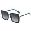 New Large-frame One-piece Sunglasses European And American Fashionable Square Frame Sunglasses For Women Colorful Glasses