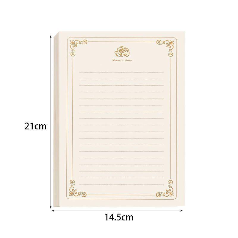 Романтическая винтажная бумага для писем A4 Rose Gold A5 (21*14.5 cm) / 10 sheets