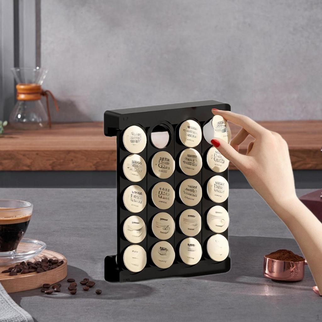 Coffee Dispenser Wall Mount Holder for 20 Capsules Storage Solution