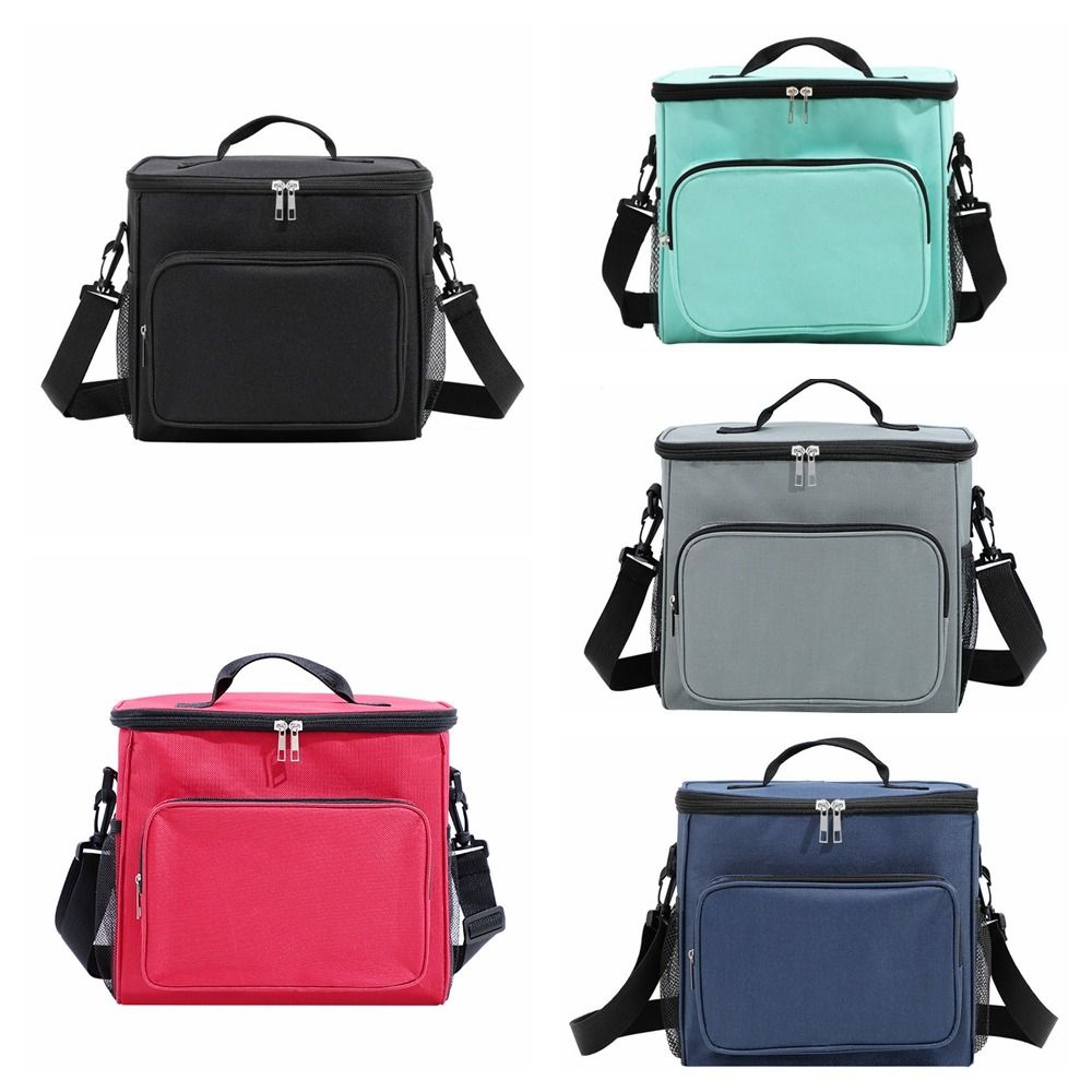 Ox Cloth Tote Square Bag Large Capacity Food Warm Thermal Bag Sweet Insulated Lunch Bag  Picnic