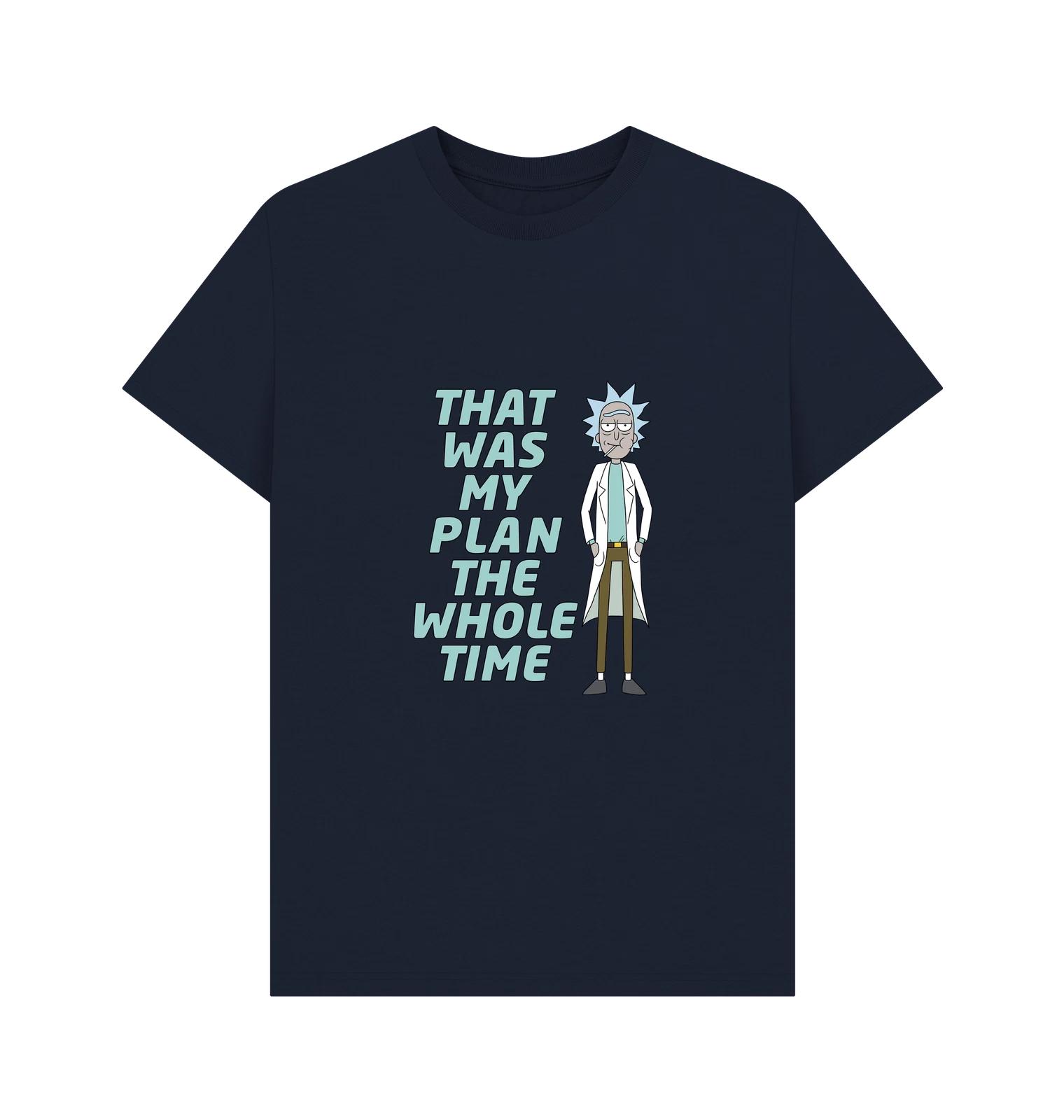 PREMIUM OFFICIAL Rick and Morty Rick and Morty My Plan Unisex T-Shirt - Navy 2XL