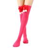 Women's Bowknot Christmas Stocking Pom-pom Socks Over-the-knee Socks