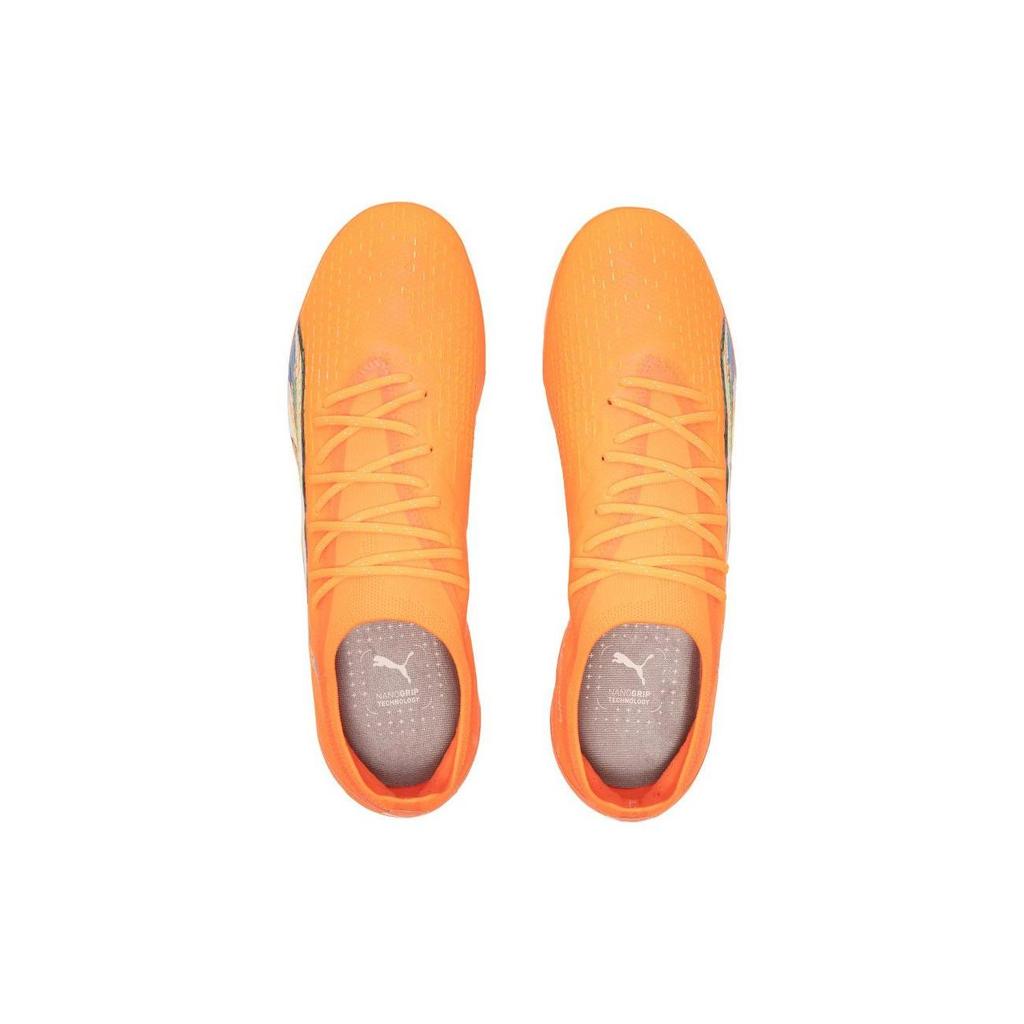 Puma Ultra Ultimate Comfortable Round Toe MG (Rubber Short Stud) Soccer Shoes Men Soccer Shoes Orange 107214-01