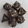 7 Pcs Hollow Metal Dice Set for DND RPG Dragon-Engraved Polyhedral Dice Tabletop Gaming Accessories for Dungeon Master Collector