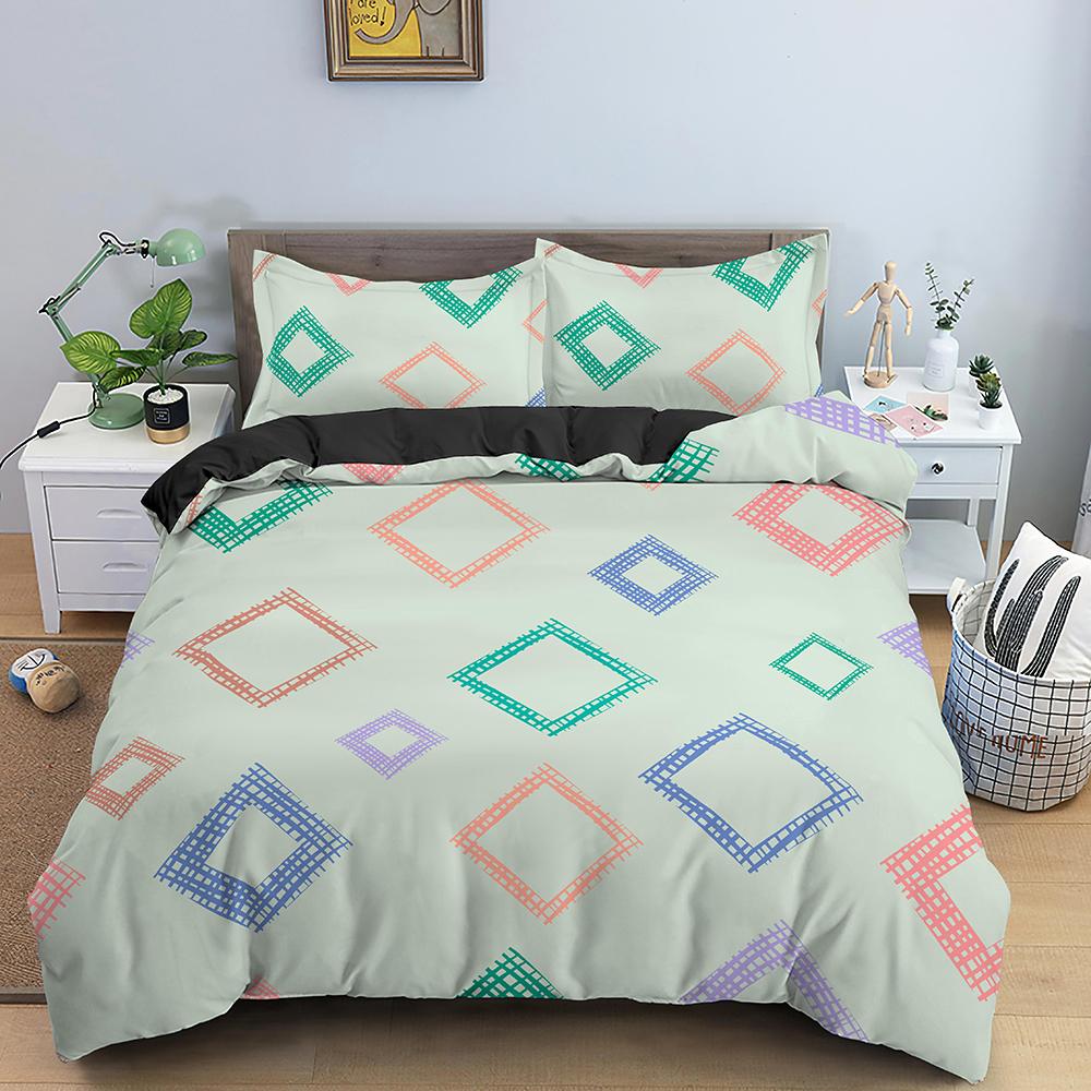 

Nordic Geometric Duvet Cover Set Queen King Full Size Quilt Cover With Pillowcases Bedding Home Decor Multicolor Comforter Cover EU single(135x200cm)