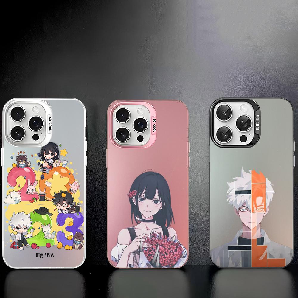 Anime Link Click Time Agent Phone Case For iPhone 16 15 14 13 12 11 Pro Max X XR XSMAX 8 7 Plus Matte Shockproof Back Cover