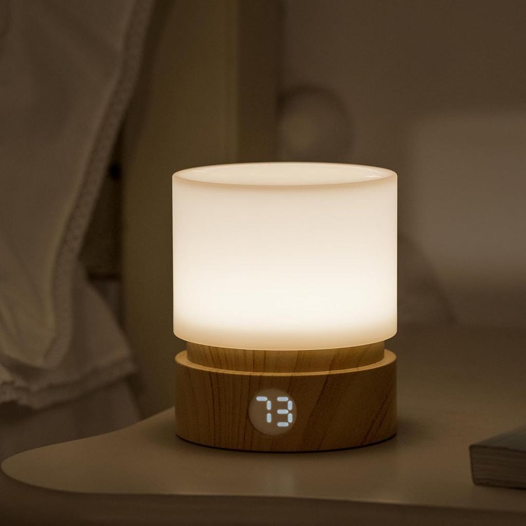 Timer Night Light Small LED Bedroom Bedside Table Lamp Baby Breastfeeding Dimmable Sleeping Usb Charging Warm White Mood Light