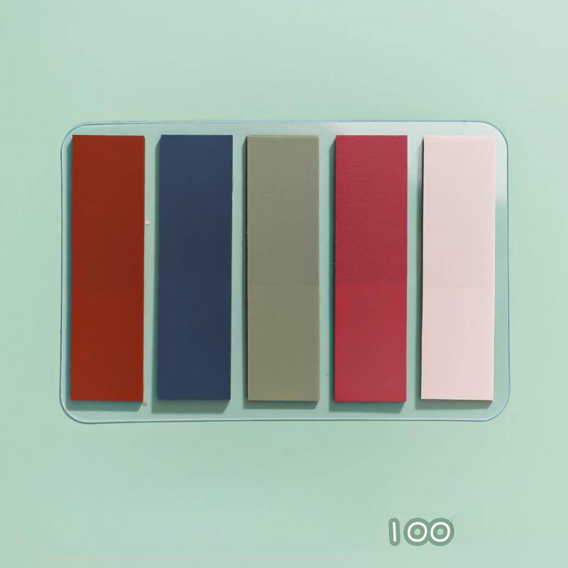 Solid Color Sticky Note Index Label Book Notebook Page Marker Paper Bookmark Tearable Waterproof Stationary Stickers