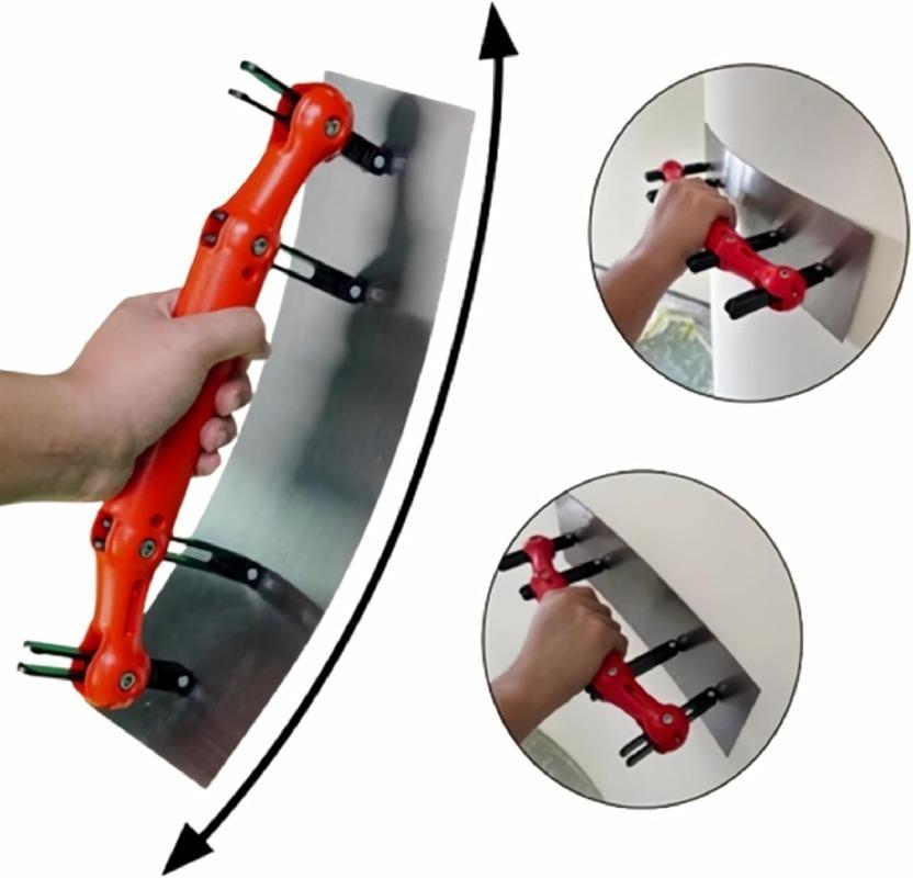 Adjustable Arc Putty Scraper Large Multifunctional Paint Smoothing Trowel Wall Plastering Tool Drywall Spatula Masonry Knife