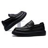 Breathable men's shoes summer 2025 new thick-soled hollow casual leather shoes men's genuine leather British business wedding shoes