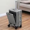 TJ Harren Aluminum Frame Front-Opening Carry-On Suitcase