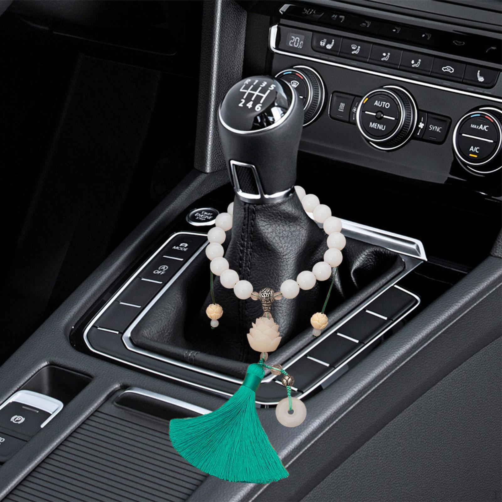 

Car Interior Mirror Charm Pendant Lotus Blessings Gift Dangling Ornament зелений