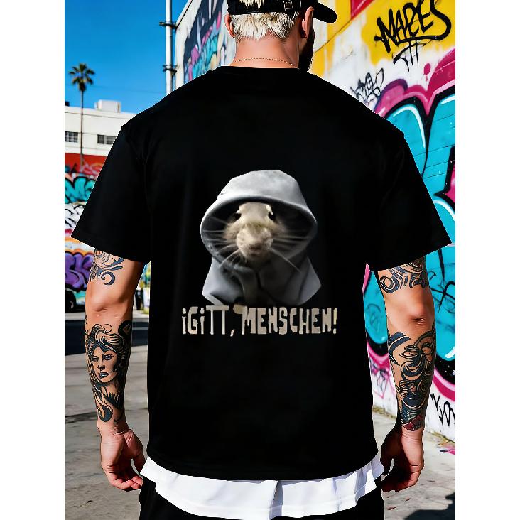 Igitt Menschen Ratte Lustiges Spruch Statement Sarkasmus T-Shirt Mit V-Ausschnitt