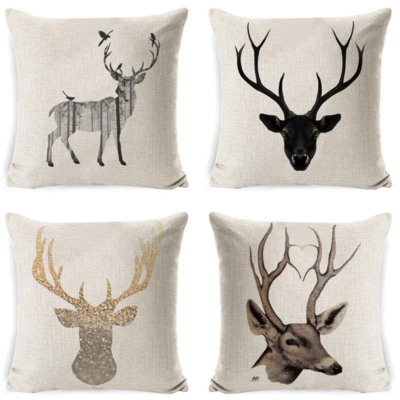Christmas Pillow Home European Linen Sofa Cushion Cushion New Pillow Case