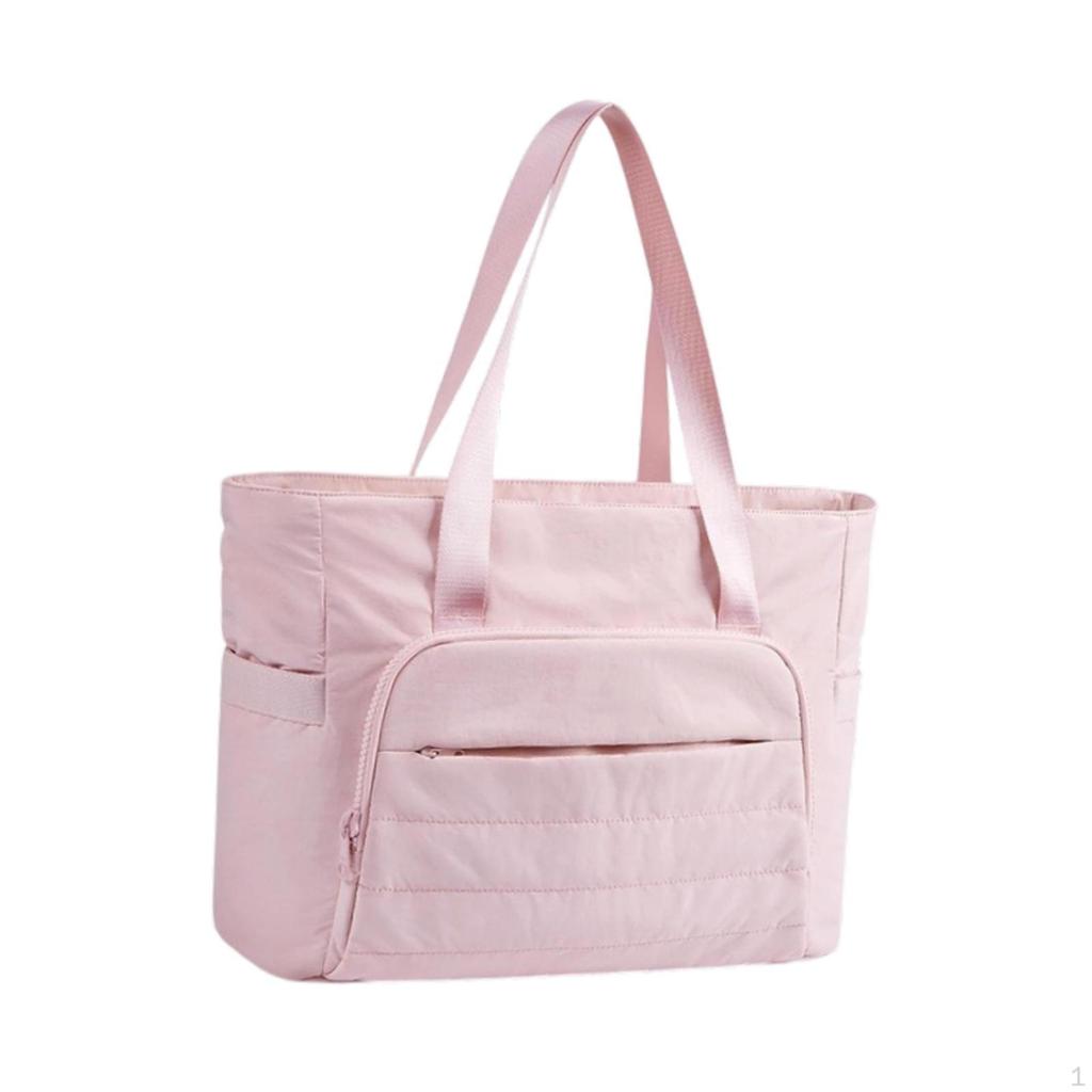 Gym Bag Women's Handbag with Yoga Mat Strap Stylish Portable Large Capacity Wear Resistant for