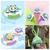 Stroller Fan Built-in Large Battery USB Fast Charging 5 Wind Speeds Cartoon Animal Swim Ring Design Portable Cooling Fan