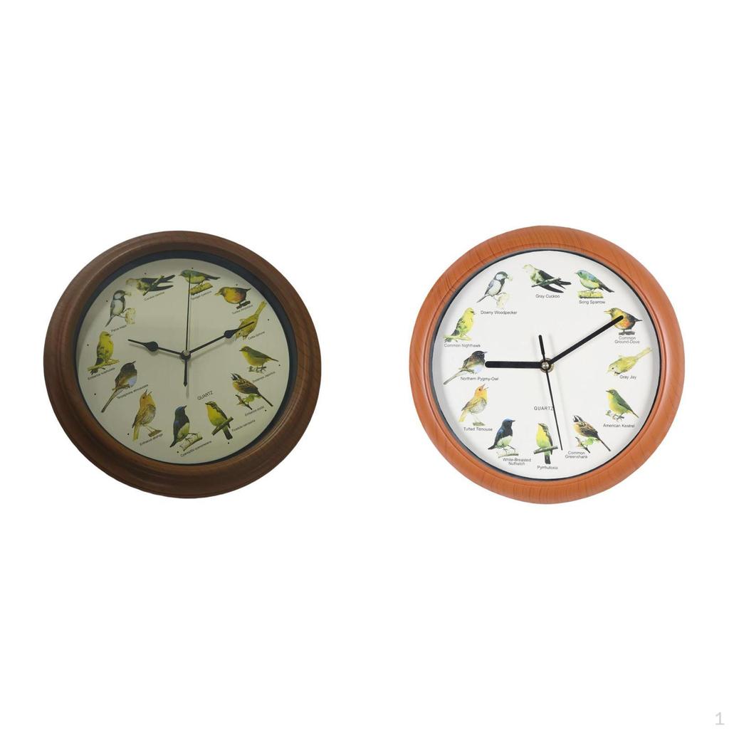 Wall Clock Singing Bird Decorative Art with PP And Glass Material