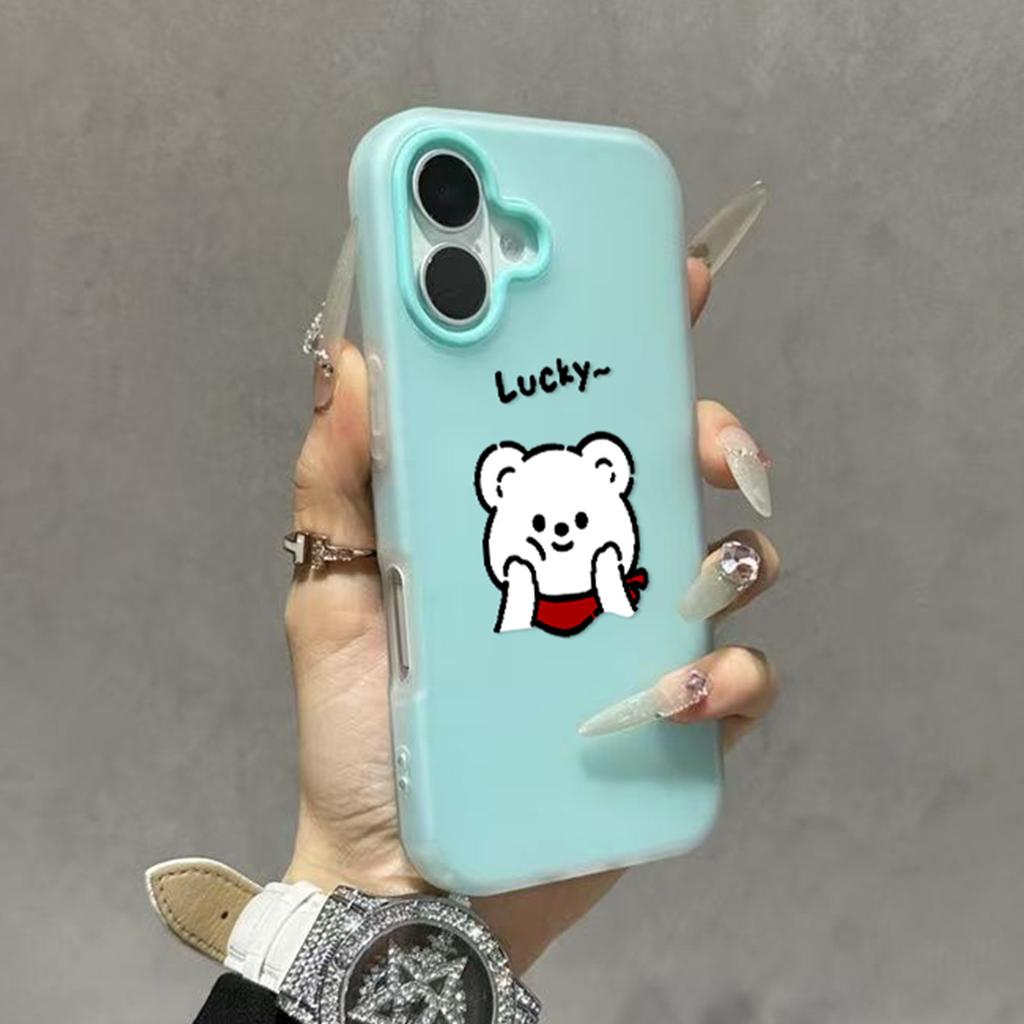 Jelly Two-in-one Mobile Phone Case with Large Hole and Soft Edge for Couples, New Cooling TPU All-inclusive Anti-fingerprint